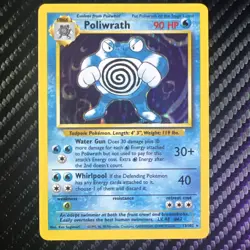 Poliwrath Unlimited Holo Rare Pokemon TCG Base Set 13/102 - Image 1