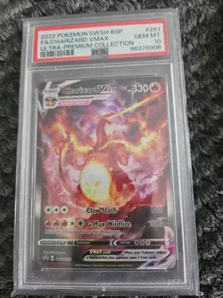 2022 POKEMON SWSH BLACK STAR PROMO 261 CHARIZARD VMAX PSA 10 - Image 1
