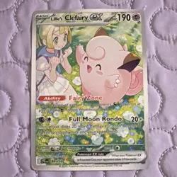 Pokemon Lillie's Clefairy EX 184/159 Special Illustration Rare Holo SV09 HP190 - Image 1