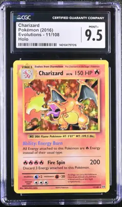 Pokemon Charizard 11/108 Holo XY Evolutions - CGC 9.5 - Image 1