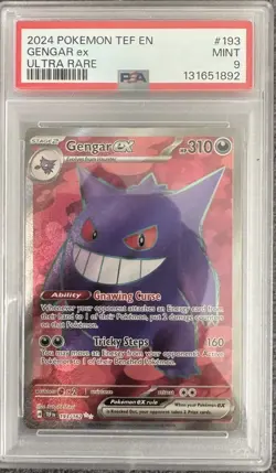 Pokemon TCG Gengar EX 193/162 SV05: Temporal Forces PSA 9 - Image 1