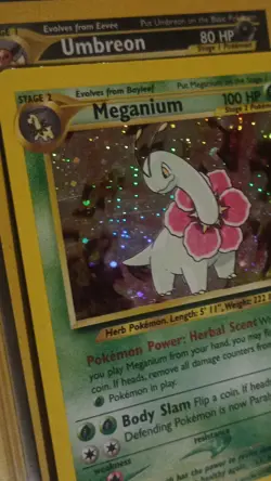 Pokemon Meganium Holo Rare Unlimited 10/111 Neo Genesis 100 HP Stage 2 English - Image 3