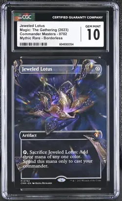 JEWELED LOTUS Commander Masters Borderless Mythic CGC 10 MTG [Nostalgium] - Image 1