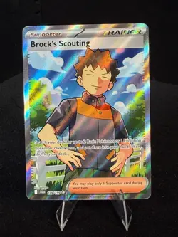 2025 Pokemon - BROCK'S SCOUTING - Ultra Rare - Journey Together- 179/159 - Image 1