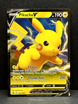 Pikachu V SWSH061 Black Star Promo Full Art Pokemon TCG - NM - Image 1