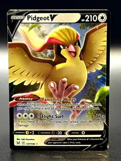 Pidgeot V 137/196 Ultra Rare SWSH11: Lost Origin Pokemon TCG - NM - Image 1