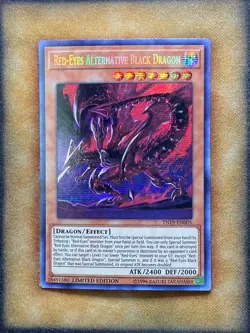 Yugioh Red-Eyes Alternative Black Dragon TN19-EN005 Secret Rare NM - Image 1