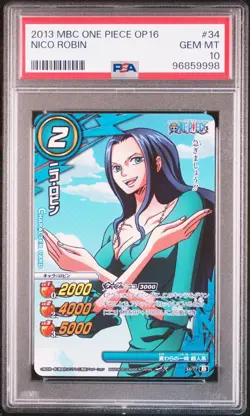 PSA 10 2013 Miracle Battle Vintage Nico Robin #34 GEM MINT One piece POP 3 - Image 1