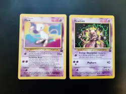 Mew #8 & Mewtwo #14 - Black Star Promo (2000) - Non Holos - Rare Pokemon Cards - Image 1