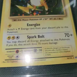 HOLO BLEED ERROR TAG 8 NM Raichu 36/108 XY Evolutions Nintendo Pokemon Card - Image 3
