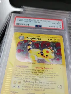 PSA 8 Ampharos 2/165 Expedition 2002 Pokemon Card Holo Foil Vintage E-Reader - Image 2
