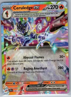Ceruledge ex 036/191 SV08: Surging Sparks - Pokemon Card - NM - Image 1