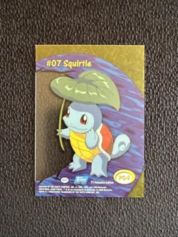 2000 TOPPS Pokemon #07 Squirtle PC4 TV Animation CLEAR ACETATE Card - Image 2
