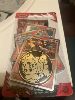 Pokemon TCG: Destined Rivals Blister Pack and Promo Coin Cards Collectors SEALED - Image 1