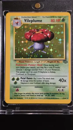 Vileplume Jungle Set Holo Rare Card 15/64 Pokemon Never Played With - Image 1