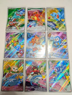 Pokemon First Partner Illustration 30th Collection Complete Promo Set 9 Cards - Image 2