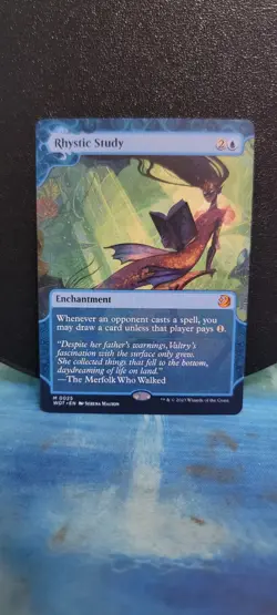Magic The Gathering Rhystic Study Borderless Wilds Of Eldrain - Image 1