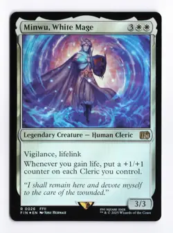 Minwu, White Mage (Foil) 0026 (R) MTG FINAL FANTASY (FIN) - Image 1