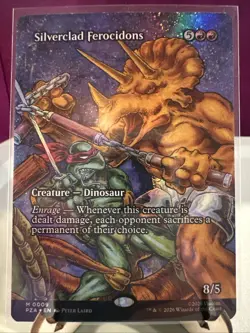 Silverclad Ferocidons (Borderless) Teenage Mutant Ninja Turtles NM Mythic Foil - Image 1