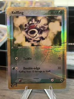 Pokemon TCG Koffing 54/109 Holo Rare 50 HP Heavily Played Card English - Image 1