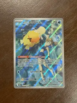 Pokemon Misty's Psyduck 193/182 Full Art Holo Rare Card 151 Water Basic - Image 1