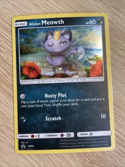 Pokemon Promo Card - SM51 - Alolan Meowth - Sun & Moon - SM 51 - Promotional - Image 1