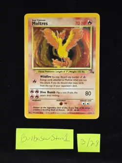 Moltres 12/62 Fossil Holo LP Ungraded Pokemon Card - Image 1