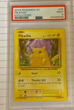 2016 Pokemon XY Pikachu Evolutions Psa 9 - Image 1