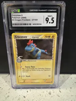 Pokemon Croconaw EX Dragon Frontiers 27/101 Delta Species CGC 9.5 2006 - Image 1