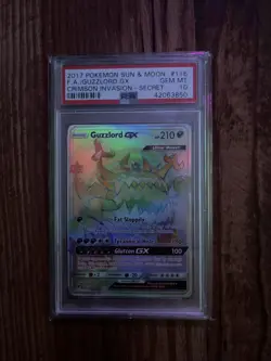 POKEMON CRIMSON INVASION GUZZLORD GX #116 HYPER RARE SECRET PSA 10 GEM MINT #* - Image 1