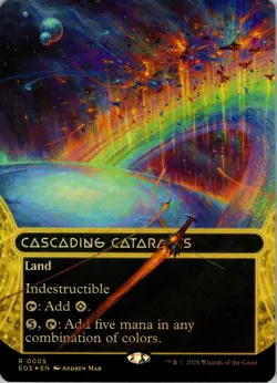 Cascading Cataracts (0005) (Borderless) - Foil - R - - Edge of Eternities: Stell - Image 1