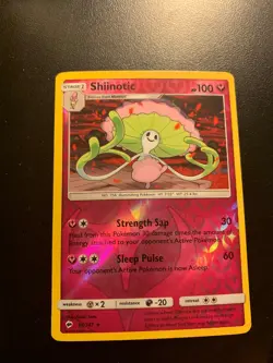 Pokemon TCG Shiinotic Rare Pattern Reverse Holo Burning Shadows 98/147 - Image 1