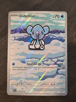 Pokemon TCG Cubchoo Illustration Rare Black Bolt 109/086 - Image 1