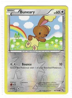 Pokemon --- BUNEARY --- XY Flashfire! REVERSE HOLO! MINT! 84/106 - Image 1