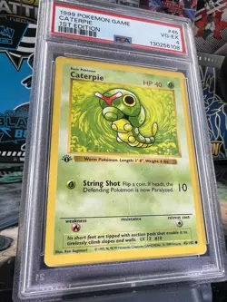 1999 Pokemon CATERPIE Base Set “PSA 4” 1st Edition Shadowless 45/102 - Image 2