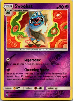 Swoobat - SM - Cosmic Eclipse 88/236 - Rare - NM Pokemon TCG - Image 1