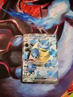 Pokemon TCG 151 Blastoise ex 184/165 Sv: Scarlet & Violet 151 Holo FULL ART-NM - Image 1