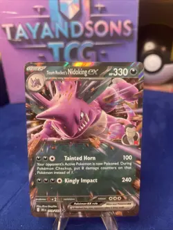 Pokemon 2025 Team Rocket's Nidoking ex 119/182 Destined Rivals - DRI EN Holo - Image 1