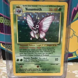 Pokemon TCG Venomoth Stage 1 70 HP Venom Powder Jungle Holo Rare Unlimited 13/64 - Image 1