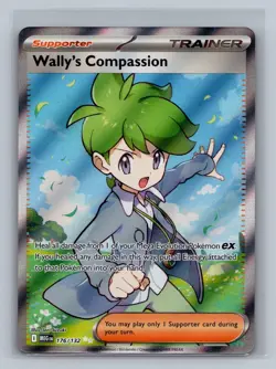 Wally's Compassion 176/132 Ultra Rare Mega Evolution Pokemon Near Mint - Image 1