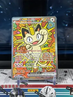 Pokemon TCG Meowth ex 121/088 Special Illustration Rare Perfect Order SIR - Image 1