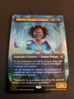 1x - Zimone, Paradox Sculptor - FOIL BORDERLESS - Foundations - NM MTG - Image 1