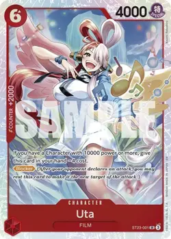 1x Uta - ST23-001 - SR - Foil NM-Mint OP Starter Deck 23: RED Shanks One Piece - Image 1