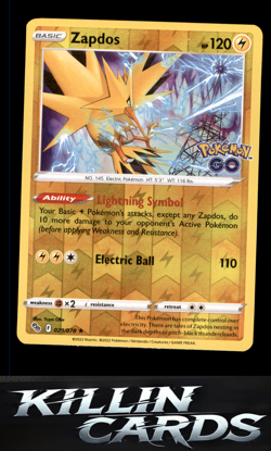 Reverse Holofoil Zapdos 029/078 Pokemon Holo Rare Pokemon GO Card NM - Image 1