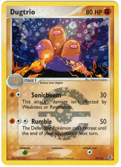 Dugtrio 22/112 EX FireRed & LeafGreen Reverse Holo Rare Pokemon Card - Image 1