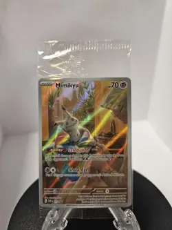 Mimikyu SVP 075 black star promo sealed Scarlet & Violet ETB Pokemon Card Playab - Image 1