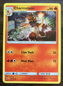 Charmeleon 19/147 - 2017 Pokemon Burning Shadows Uncommon Card - CLEAN NM - Image 1
