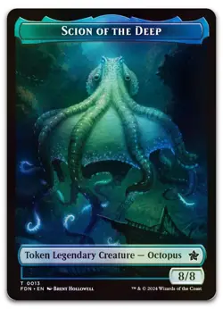 Scion of the Deep // Koma's Coil Doubled-Sided Token (Foil) NM Foundations - Image 1