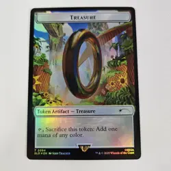 Treasure Token Foil Borderless Secret Lair Sonic The Hedgehog: Chasing Gear MTG - Image 1