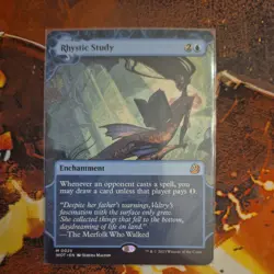 Rhystic Study MTG WOT 0025 Wilds of Eldraine: Enchanting Tales Mythic NM - Image 1